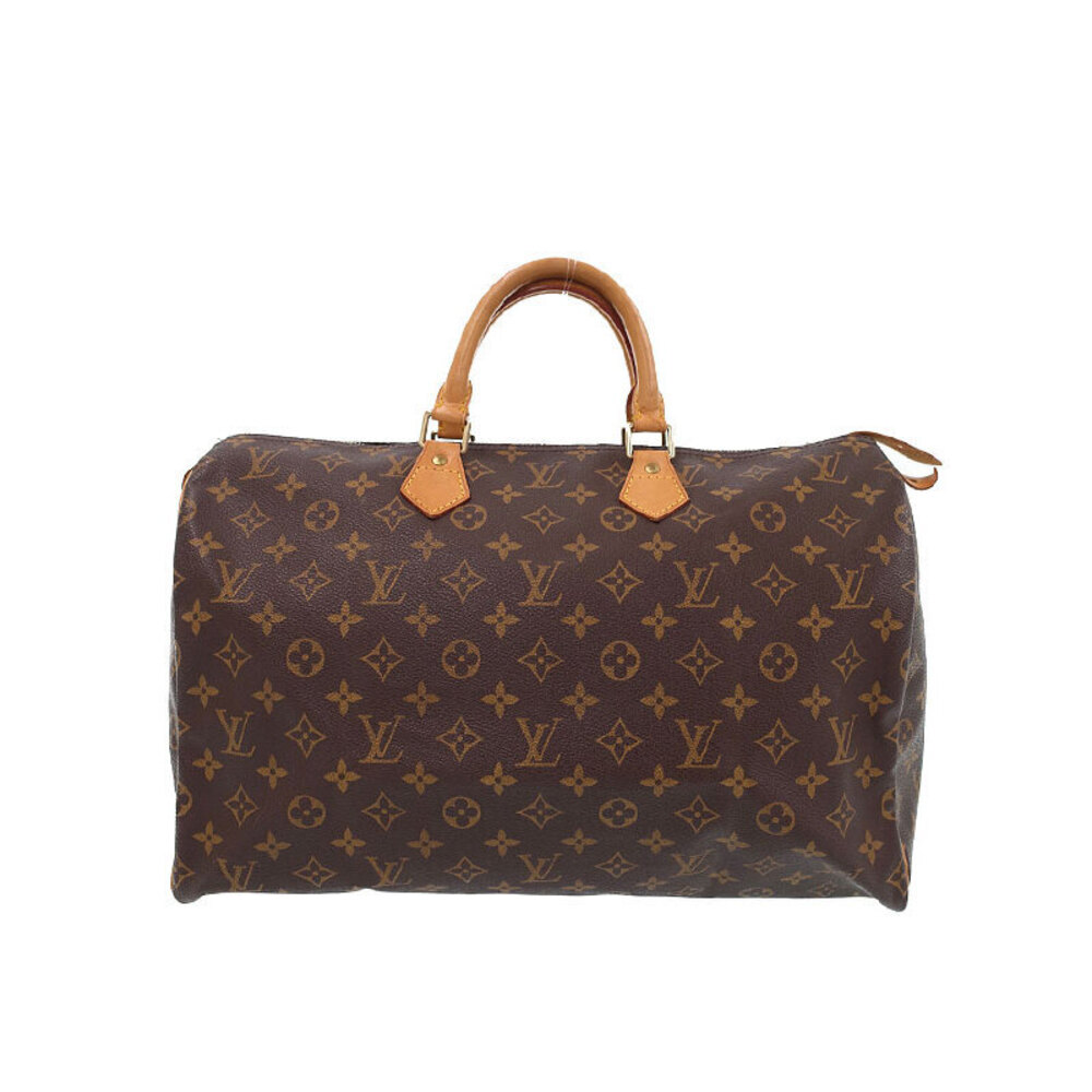 Louis Vuitton Monogram Leather Brown Speedy Boston Bag - Picture 1 of 9